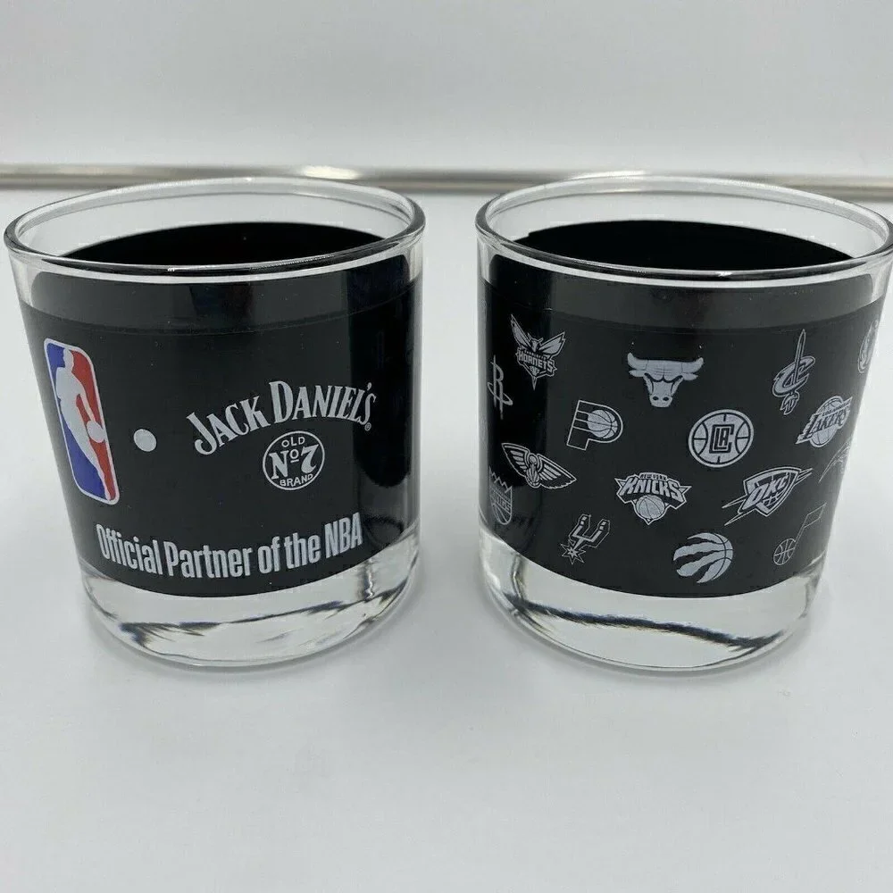 Two Jack Daniels Old No 7 NBA Highball Official